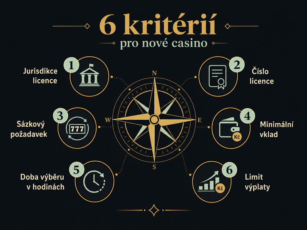 Šest kritérií pro posouzení nového online casina